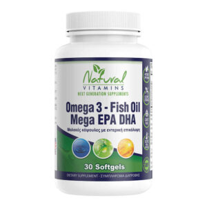 Natural Vitamins Ωμέγα 3 Fish Oil 1000mg 700mg EPA/DHA 30 Κάψουλες