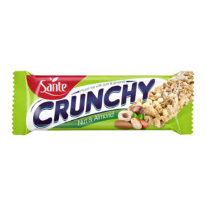 Crunchy μπάρα δημητριακών με φουντούκια και αμύγδαλα Sante 40 γραμμάρια