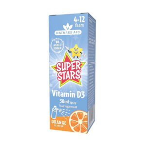 Vitamin D3 Spray for Kids Super Stars Natures Aid 30ml