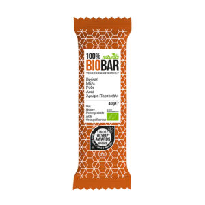 Bio Bar Βιολογική μπάρα βρώμης με Μέλι, ρόδι, acai και πορτοκάλι Naturals 40g