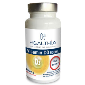 D3 5000IU 250mg Healthia 30 μαλακές κάψουλες