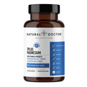 3plus Magnesium Συμπλήρωμα Διατροφής με Μαγνήσιο Natural Doctor 60 φυτικές κάψουλες