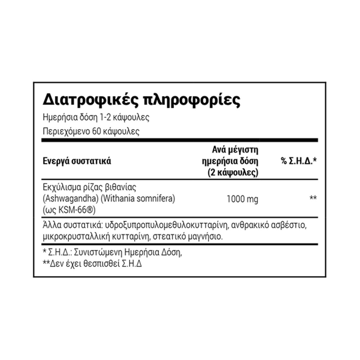 Vegan Ashwagandha KSM-66 500mg Natural Doctor 60 φυτικές κάψουλες - Image 2