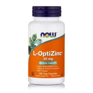 L-Optizinc 30mg Now Foods 100 φυτικές κάψουλες