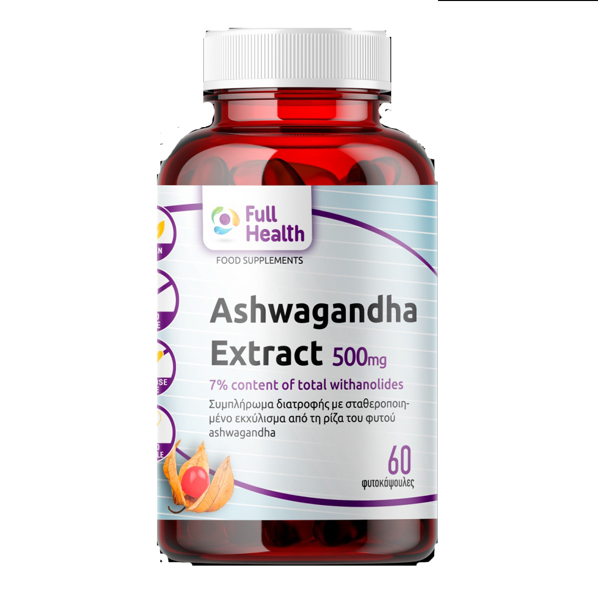 Ashwagandha Extract 500 mg Full Health 60 Κάψουλες