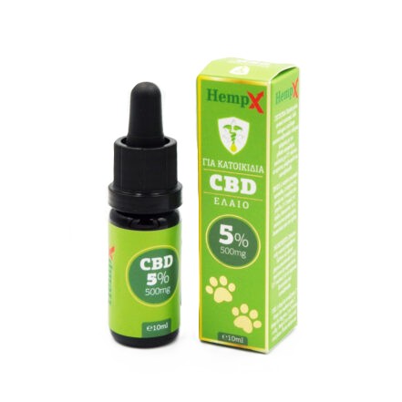 CBD 5% (500mg) έλαιο για κατοικίδια HempX 10ml