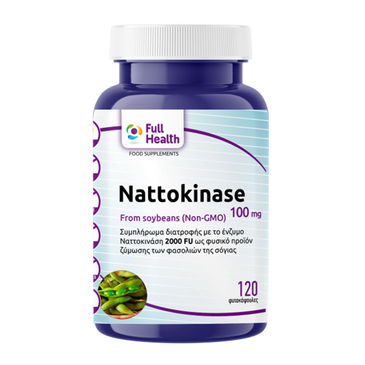 Nattokinase 100 mg Full Health 120 φυτικές κάψουλες