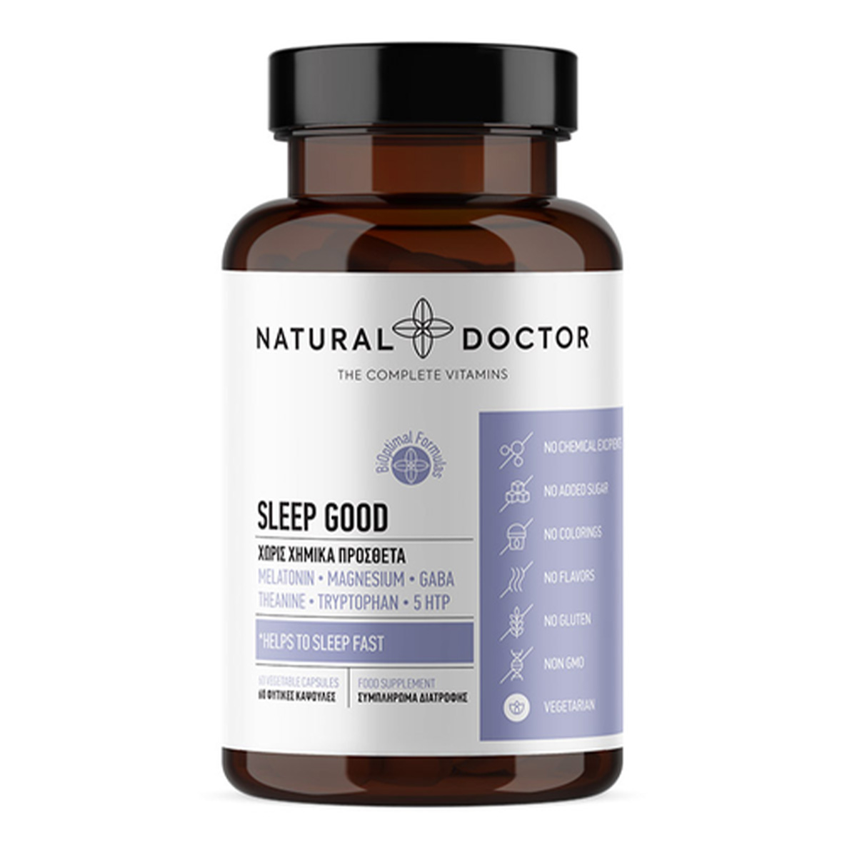Sleep Good Συμπλήρωμα Διατροφής για Υγιή Ύπνο Natural Doctor 60 Φυτικές Κάψουλες