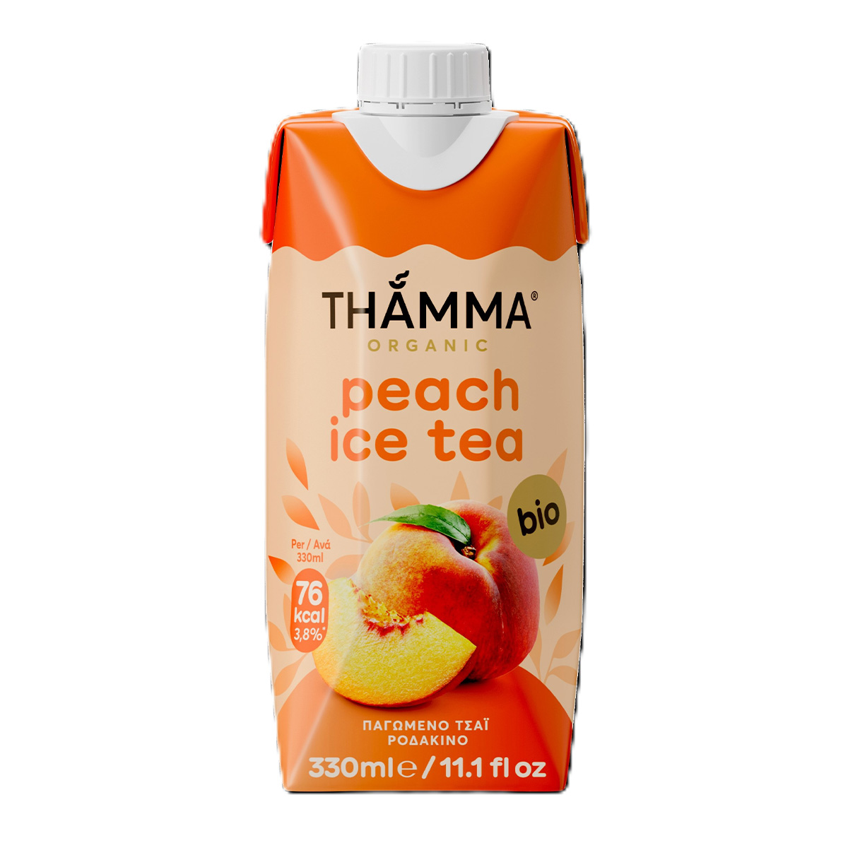 Βιολογικό Παγωμένο Τσάι Ροδάκινο Thamma 330mL