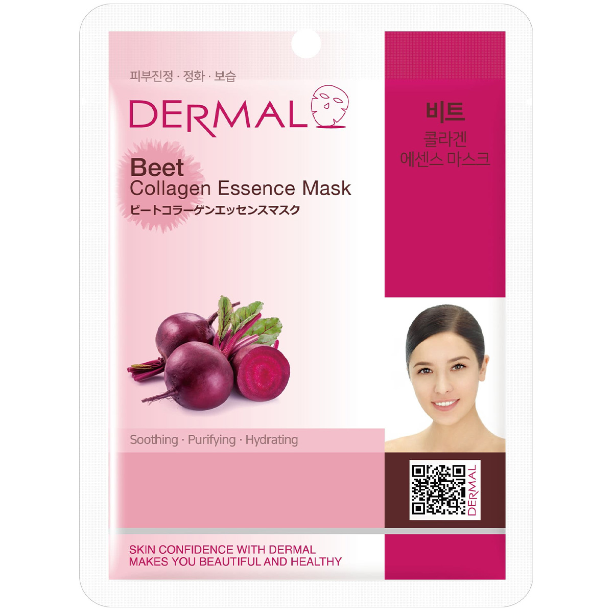 Κορεάτικη Ομορφιά Μάσκα Προσώπου Beet για Ενυδάτωση και Βαθύ Καθαρισμό στο Δέρμα Dermal 23g